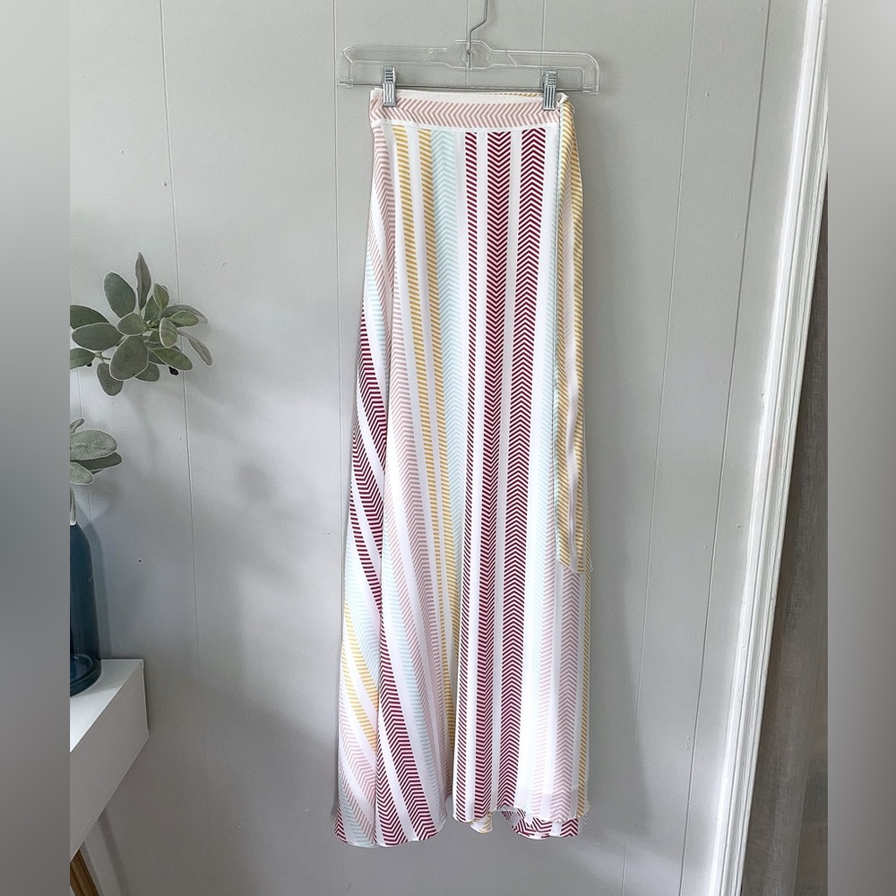 NY&Co Chevron Tie-Wrap Maxi Skirt